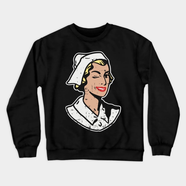 Retro Vintage Nurse Crewneck Sweatshirt by Shirtbubble